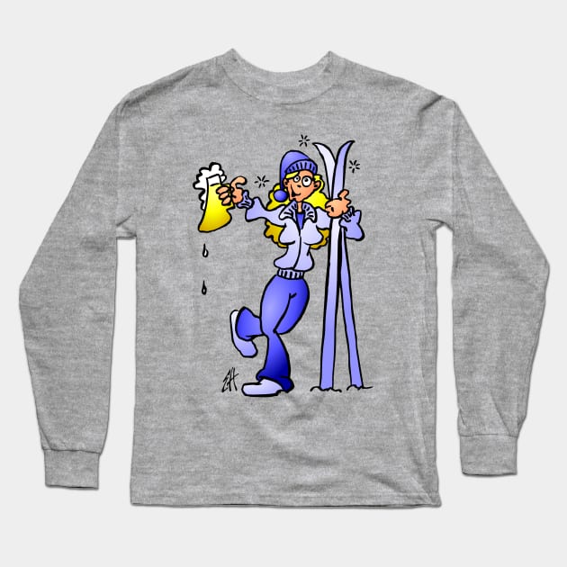 Après-ski girl Long Sleeve T-Shirt by Cardvibes